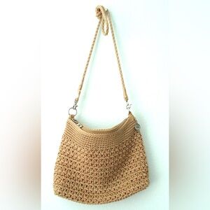 The Sak Crochet Shoulder Bag in Tan